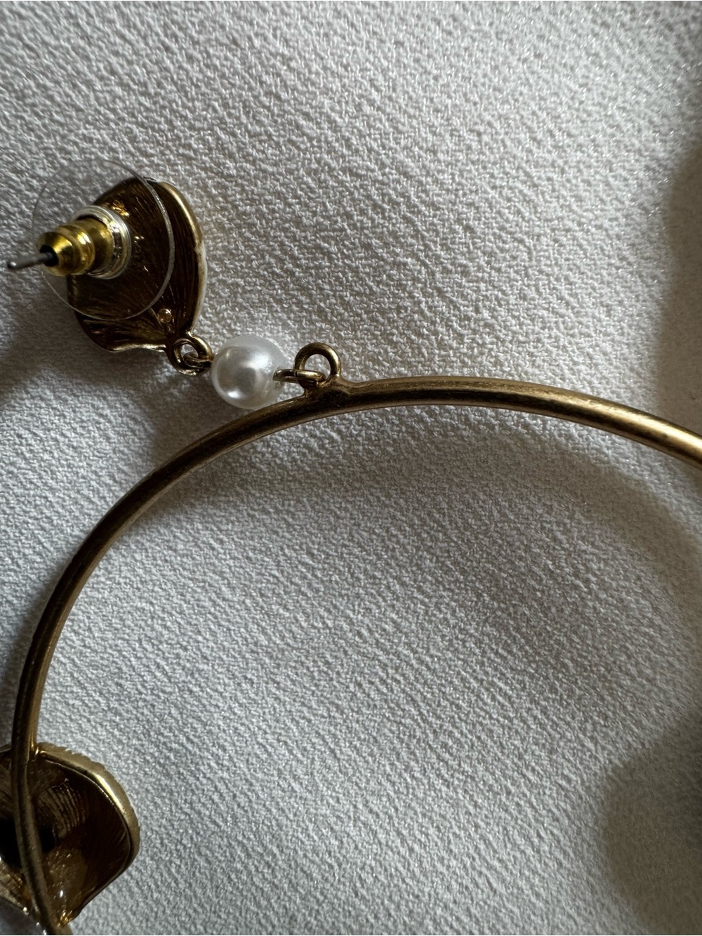 Zara Gold Seashell Hoop Earrings - Picture 6 of 6